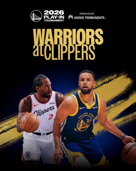 开云-流量对决！勇士官方晒库里伦纳德海报预热与快船的附加赛